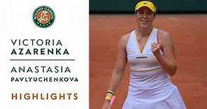 Victoria Azarenka vs Anastasia Pavlyuchenkova - Round 4 Highlights I Roland-Garros 2021