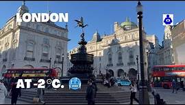 London Walk at -2C 🇬🇧 Piccadilly Circus, St James' Park to Buckingham Palace | London Walking Tour