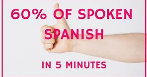 Spanish Words - 100 Most Common Words Translated - Covering 60% of Spoken Conversation! (5 MINS)