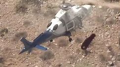 Helicopter rescue spins out of control
