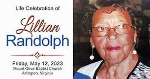 Life Celebration of Lillian Randolph | 5/12 at 11:00am