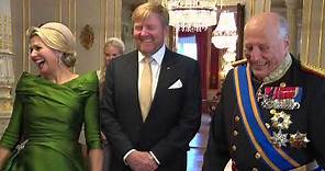 Willem-Alexander en Máxima op paleis in Oslo