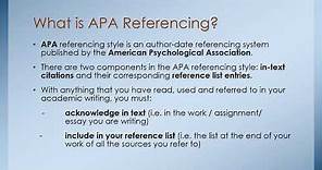 APA citation & referencing for beginners