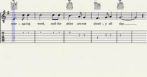 Home On The Range - Easy Guitar Sheet Music with Tabs & Chords