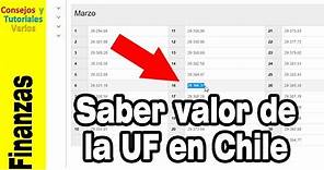 Cómo saber el valor de la UF actual en Chile