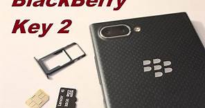 Blackberry key 2 How to insert and remove sim card, sd card