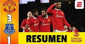 Manchester United 3-1 Everton. Los RED DEVILS clasifican a la próxima ronda | FA Cup