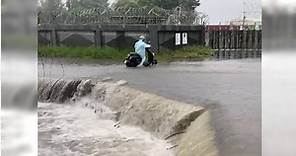 5縣市豪、大雨特報…台南七股、安平淹水一級警戒 台南機場周遭道路淹水畫面曝