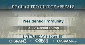 DC Circuit Court of Appeals Oral Argument: U.S. v. Trump