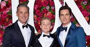 Matt Bomer posed for pictures on the red carpet with his son at the 2018 Tony Awards