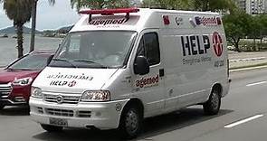 Ambulância 41 do Help Florianópolis em emergência
