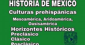 Culturas Prehispánicas | Horizontes Históricos | Mesoamérica y áreas culturales | Historia de México