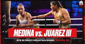 Monica Medina vs. Paty Juarez III: Trilogy for the BYB Women's Lightweight Bare Knuckle Title
