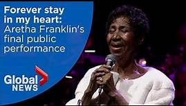 Aretha Franklin's final public performance