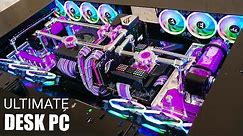 $13000 ULTIMATE Custom Water Cooled Desk Gaming PC Build - Time Lapse - 2080 ti i9 9980XE
