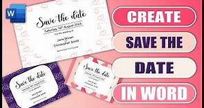 Create and customise a 'Save the Date' postcard in WORD | EASY TUTORIAL