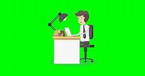 Animation Video | Man working | Office staff | Loop animation