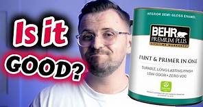 BEHR PREMIUM PLUS PAINT AND PRIMER IN ONE | HOME DEPOT PAINT REVIEW
