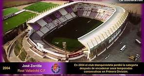 Evolución estadio José Zorrilla Real Valladolid Club de Fútbol