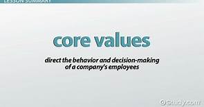 Core Values in Business | Definition, Importance & Examples