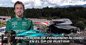 Resultados de Fernando Alonso en el GP de Austria