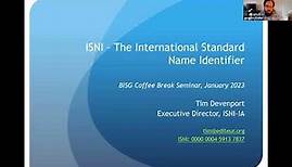 International Standard Name Identifier (ISNI): An Overview