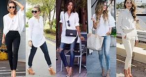 White Blouse Outfit Ideas For Ladies