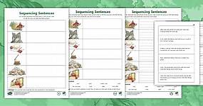 Sequencing Sentences: Little Red Riding Hood Differentiated Worksheets