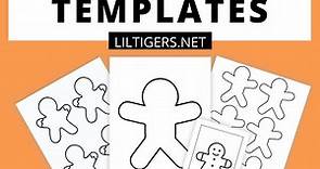 Free Printable Gingerbread Man Templates & Coloring Pages - Lil Tigers