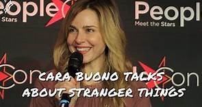 Cara Buono talks about Stranger Things, the Wheeler family and Dacre Montgomery