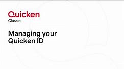 How to manage your Quicken Classic ID