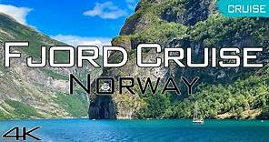 Geirangerfjord Cruise, Hellesylt - Geiranger, Norway, 4k
