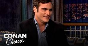 Joaquin Phoenix’s Terrifying Experience On The Autobahn | Late Night with Conan O’Brien