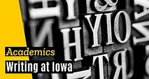 Writing at the University of Iowa