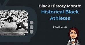 Black History Month | Historical Black Athletes