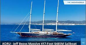 Jeff Bezos $500 Million 417 ft. Yacht Koru Makes Maiden Voyage