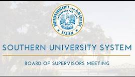 Southern University Board of Supervisors Meeting January 12, 2024