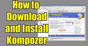 How to Download & Install Kompozer