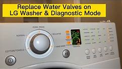 Replace water valves on LG washer and put in diagnostic mode.