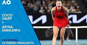 Coco Gauff v Aryna Sabalenka Extended Highlights | Australian Open 2024 Semifinal