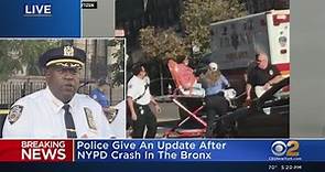 NYPD update after police car crashed in the Bronx