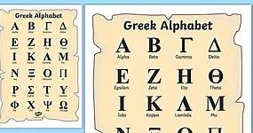 Ancient Greek Alphabet Poster