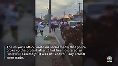 Video shows police using spray to disperse Jayland Walker protest march
