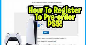 How To Register To Pre-Order PlayStation 5 (Register PS5 Pre-Order)