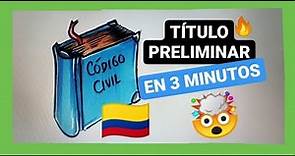 📖 CÓDIGO CIVIL COLOMBIA || 📜 Titulo preliminar || ACTUALIZADO 2022