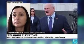 Belarus elections: Preliminary exit poll gives incumbent president huge lead