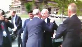 Prince Amyn Mohammad welcomes his brother, the Aga Khan IV at the Aga Khan Museum, Toronto