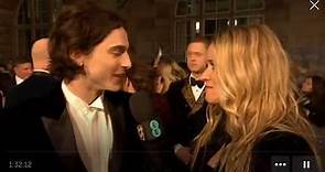Timothée Chalamet interview at British Academy Film Awards (red carpet)