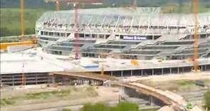 Die Bauphase der Allianz Arena im Zeitraffer