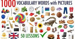 Learn 1000 Common English Words with Pictures used in Daily Conversation
